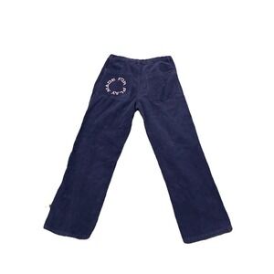 Paterson "made For Play" Embroidered Corduroy Pants Women's Sz 30 Blue Pink